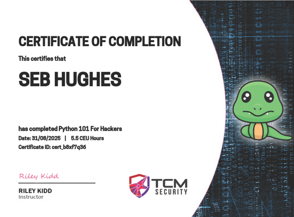Python101 Completion